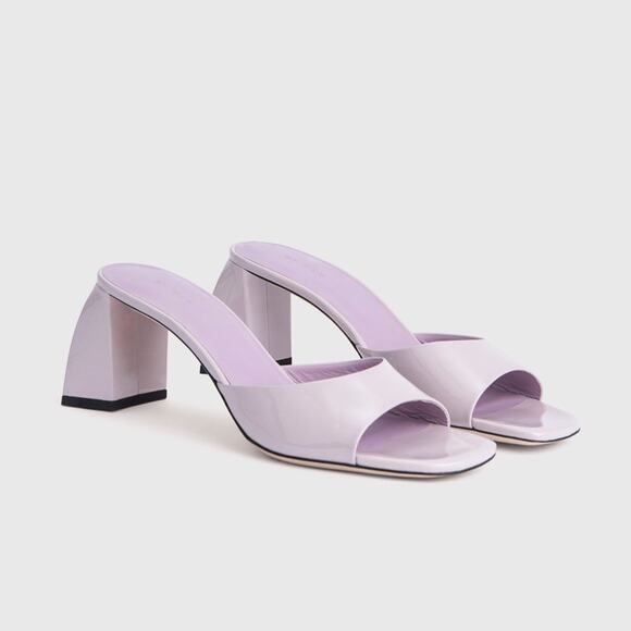 BY FAR Shoes - BY FAR Purple Lilac Mule Sandals Womens Size 7 Spring Pastel Heels Leather Chic